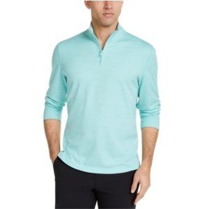 NWT Club Room Men's Quarter-Zip Tech Sweatshirt Size XL Blue $55 KK006